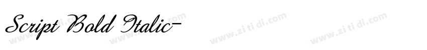 Script Bold Italic字体转换